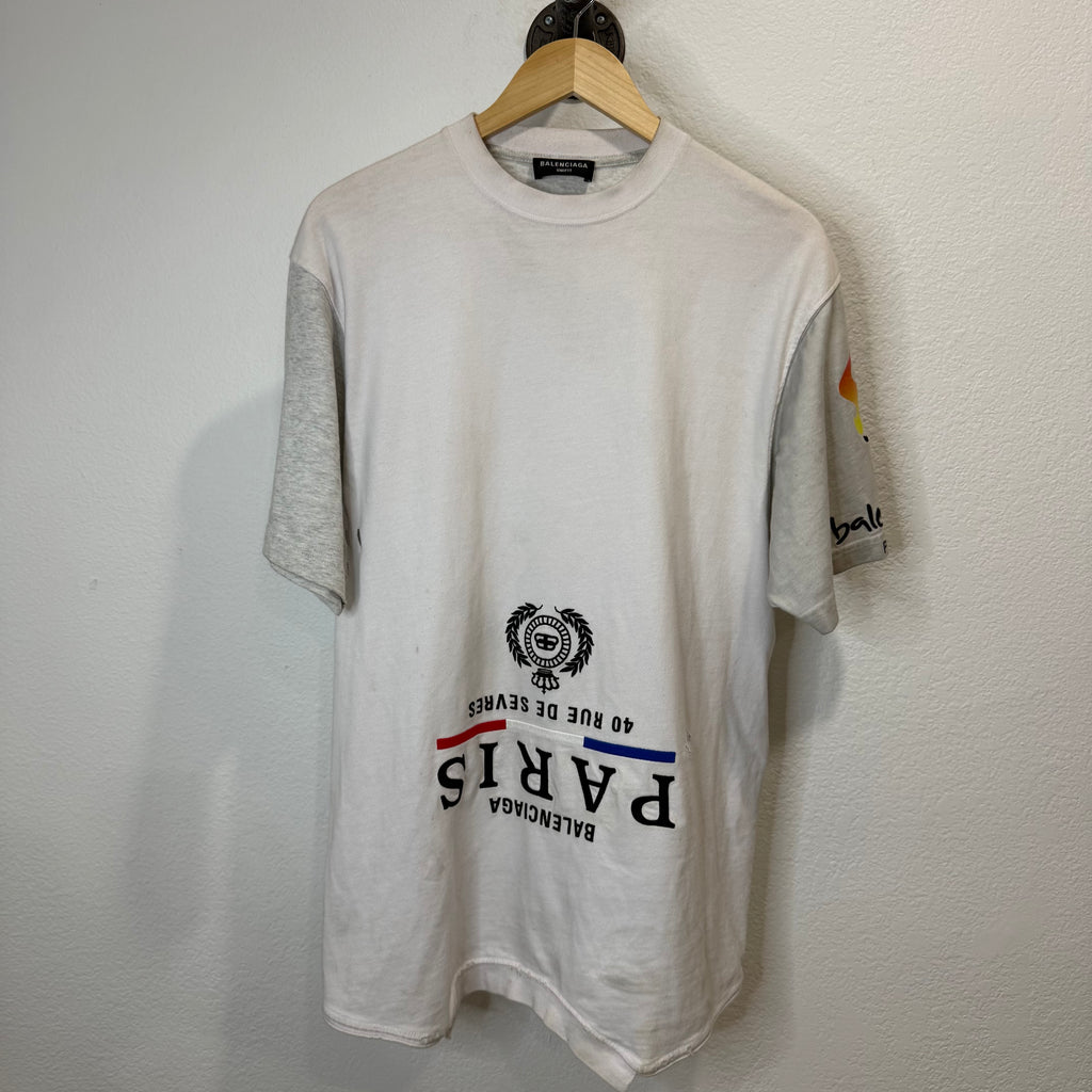 Balenciaga Paris Upside Down Olympic T-Shirt - Size 1 (L)