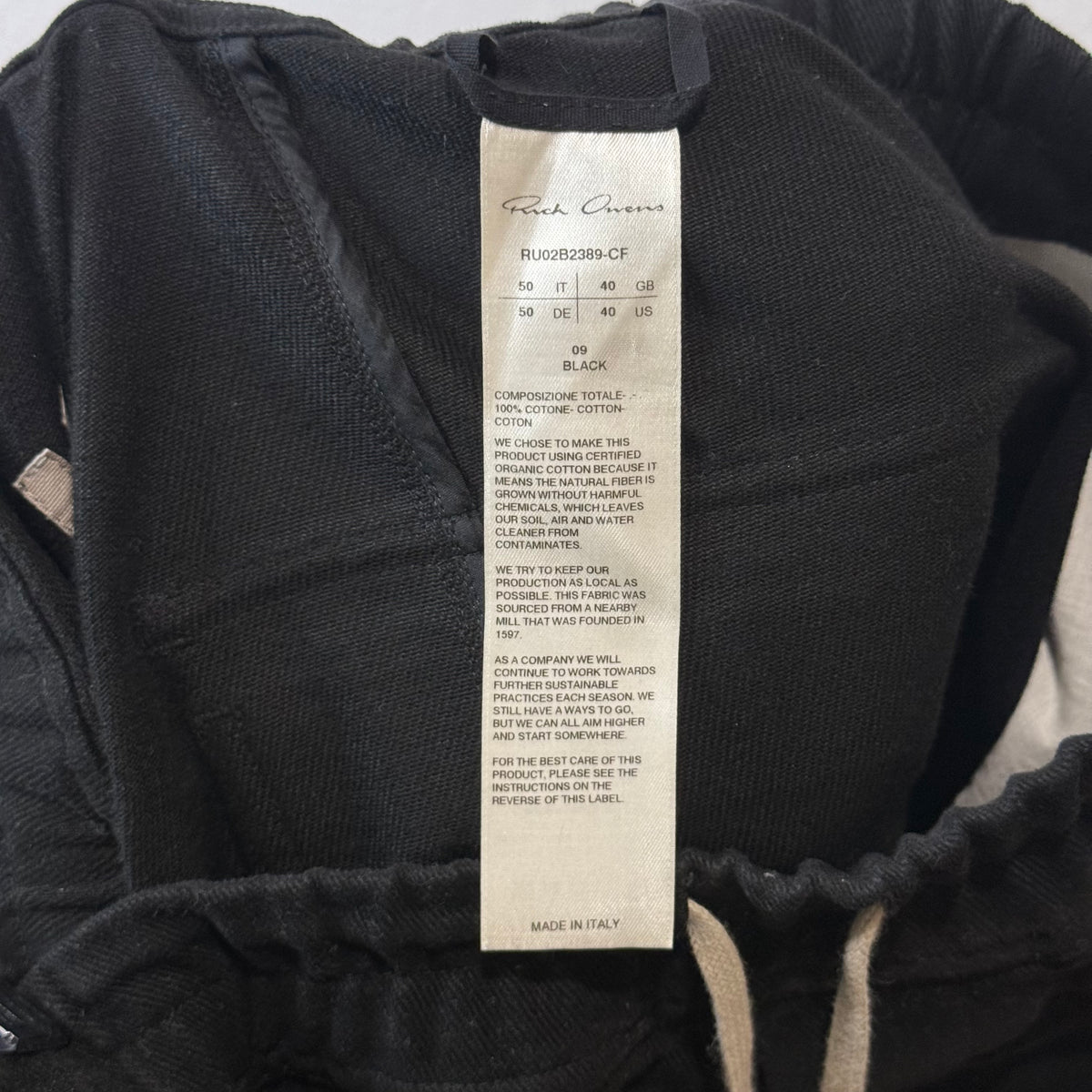 Rick Owens Pod Shorts Black - Size 50 (M)