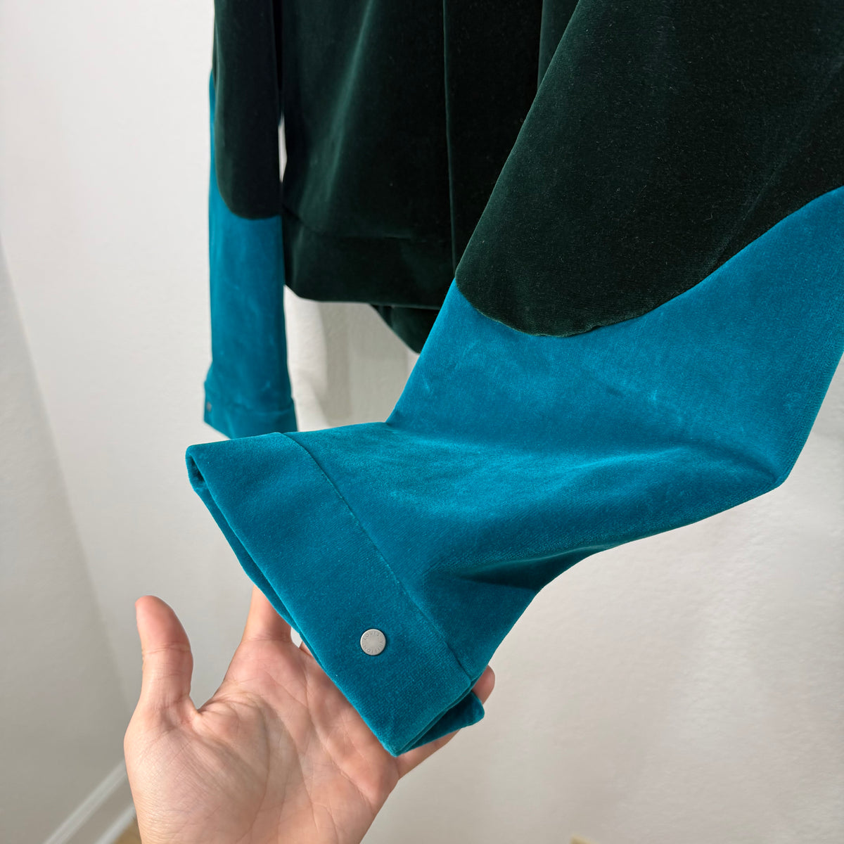 Louis Vuitton Virgil Abloh Green Velvet Windbreak Tech Jacket - Size 52 (XL)