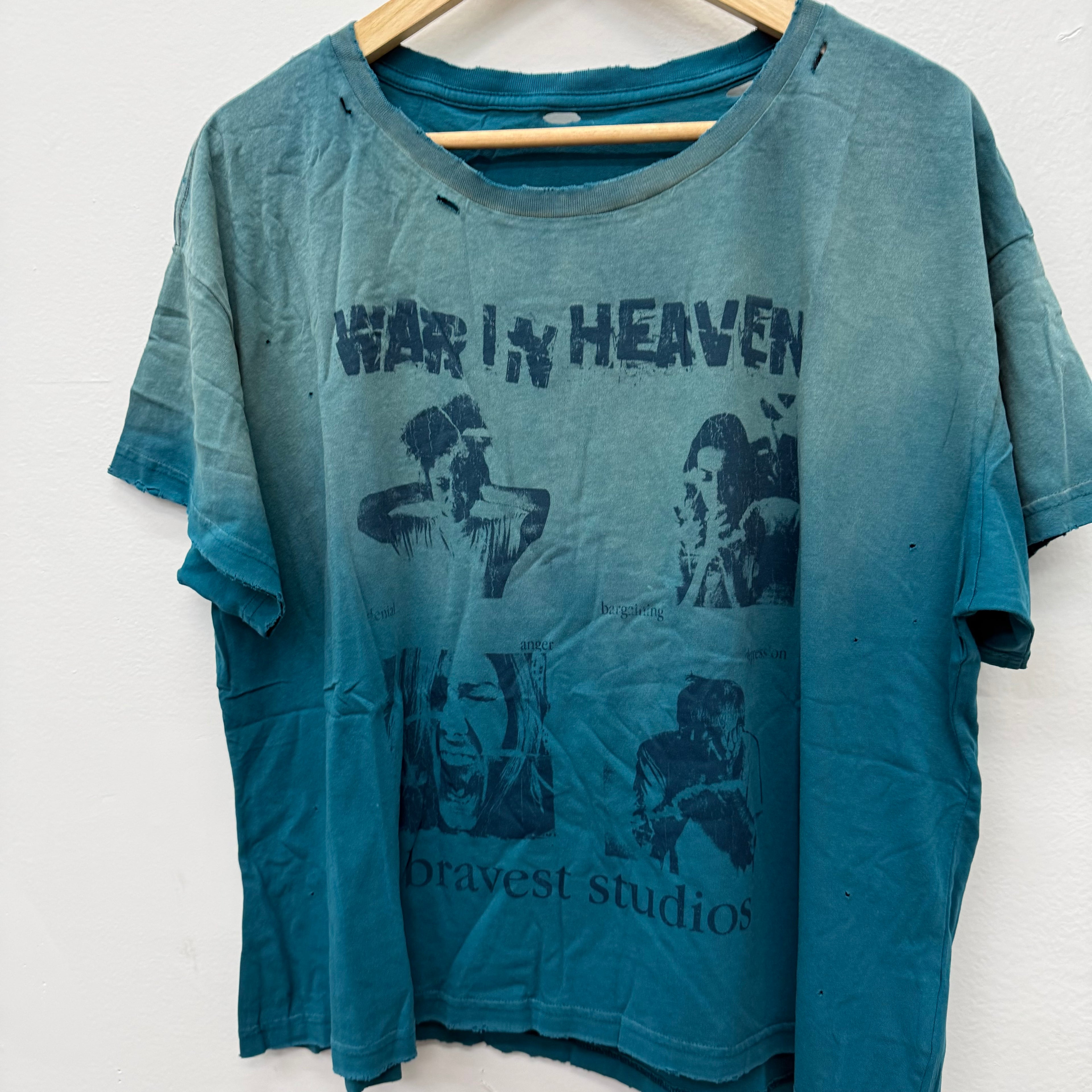 Bravest Studios War In Heaven Blue Distressed Shirt