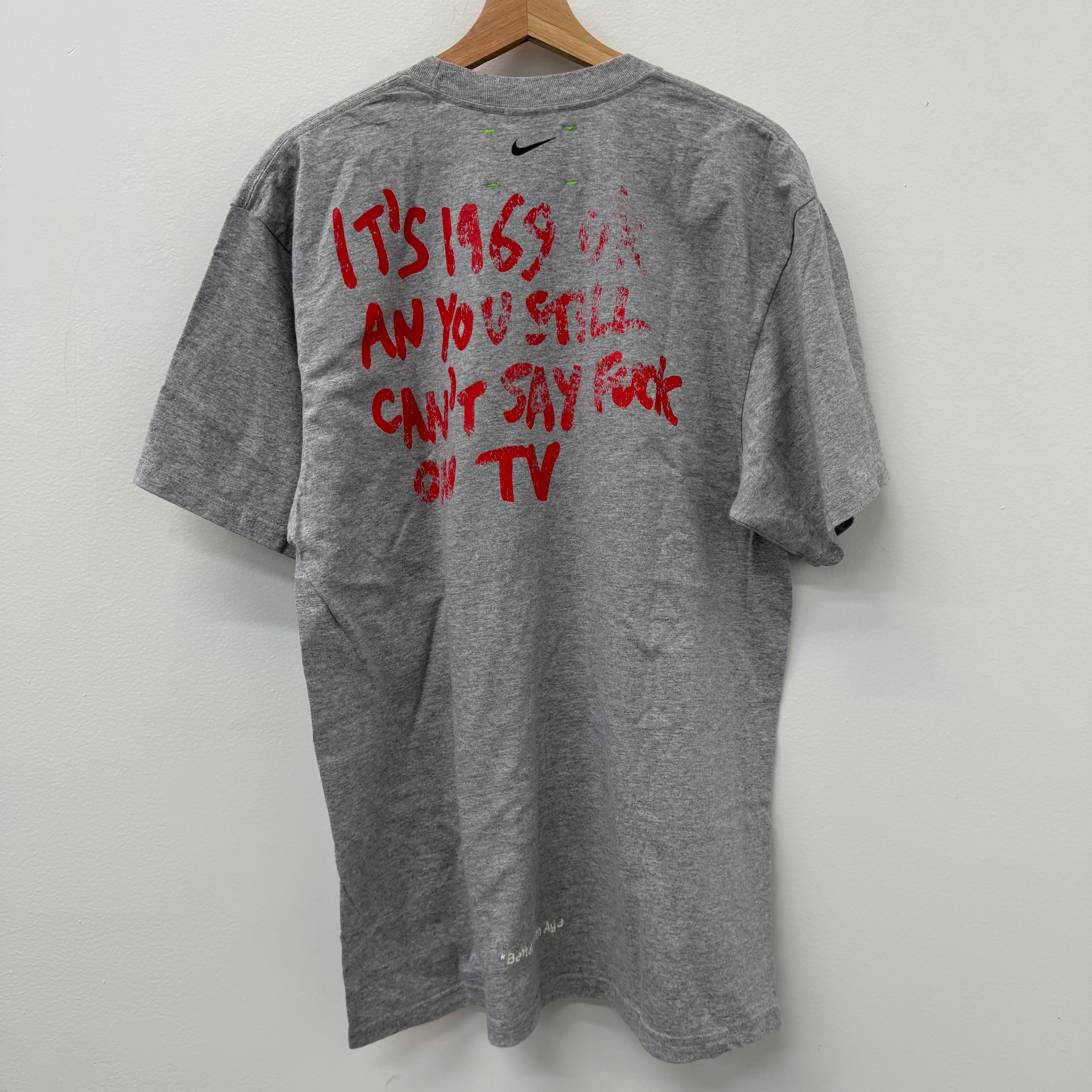 Better with Age “Real Art is Bootleg” Print T-Shirt Gray - Size L