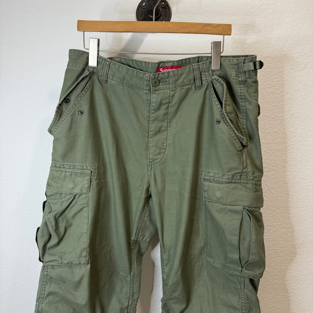 Supreme Olive Cargo Pants - Size 34