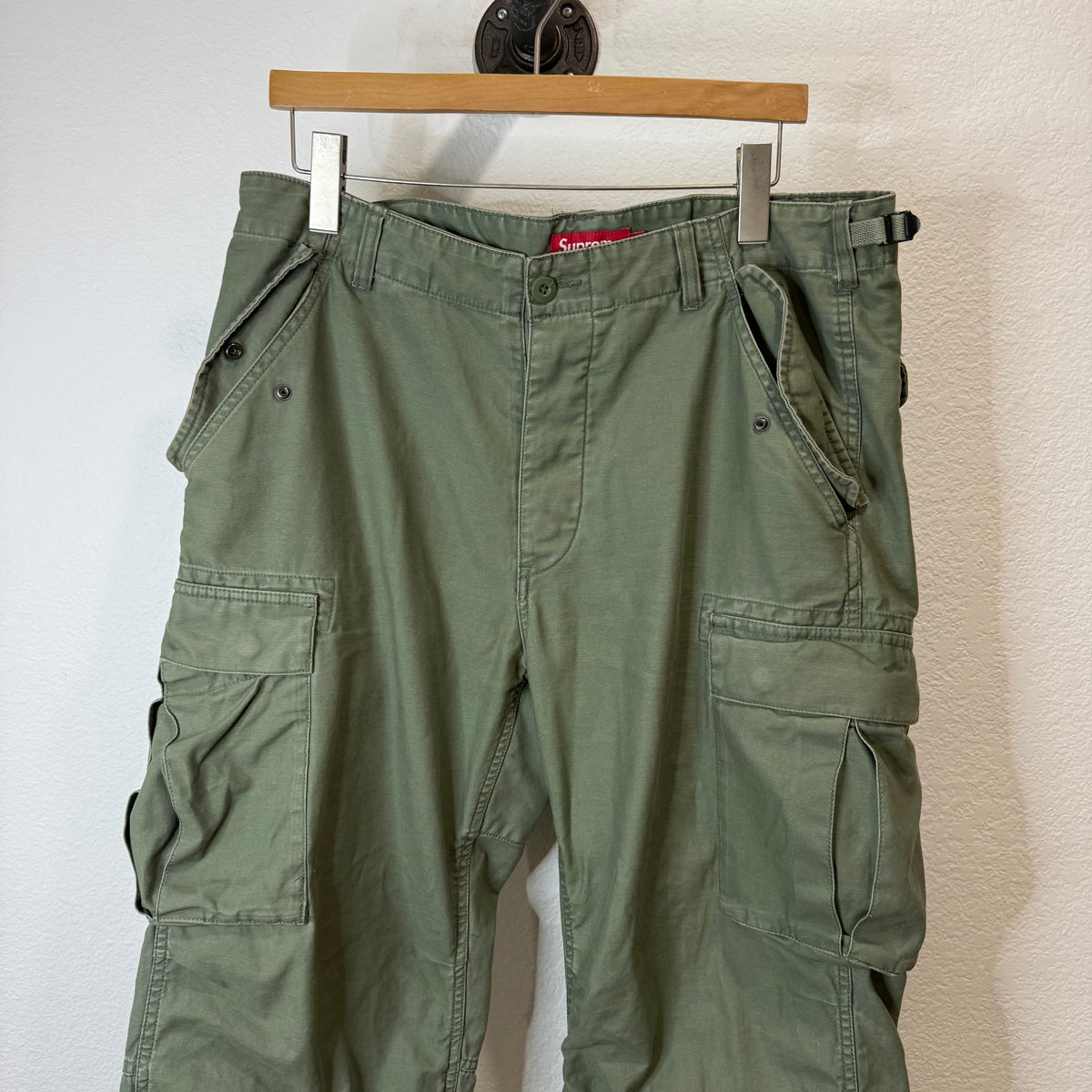 Supreme Olive Cargo Pants - Size 34