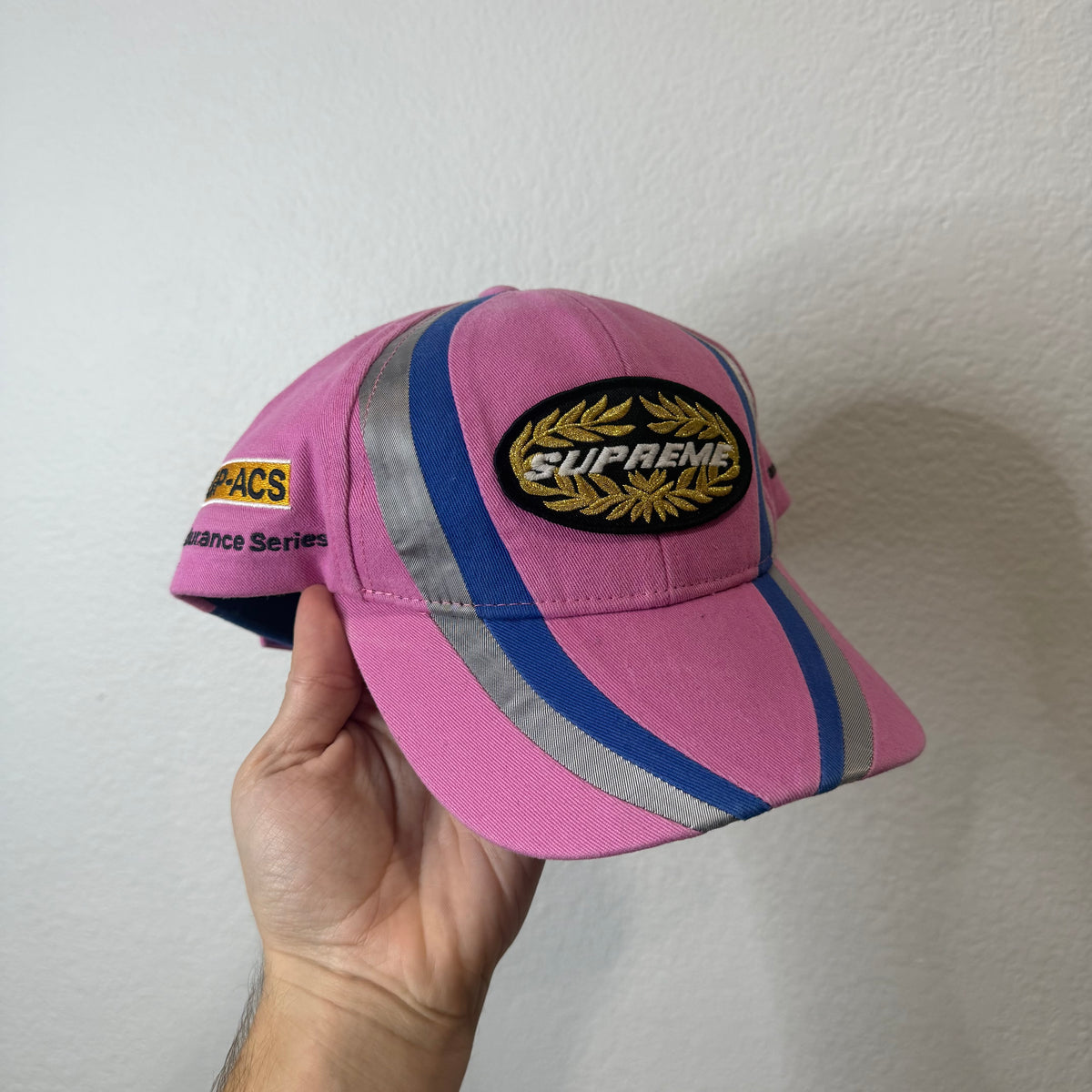 Supreme Pink Endurance Snapback Hat
