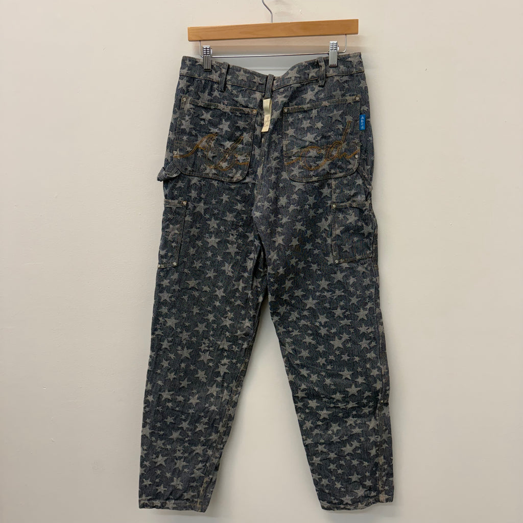 ABC Advisory Board Crystals Star Rivet Double Knee Denim - Size 32