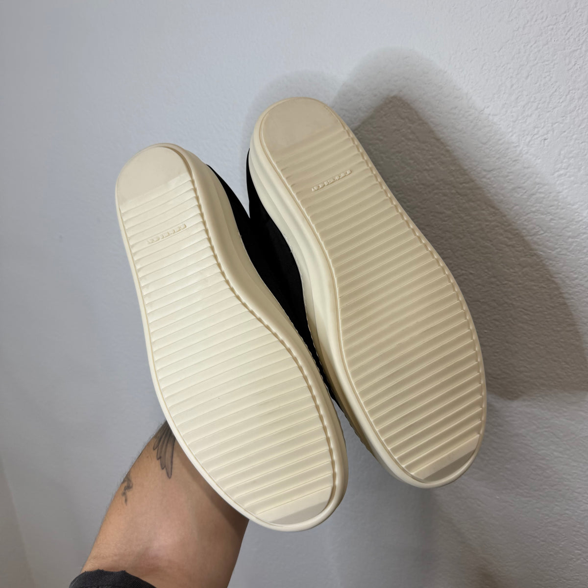 Rick Owens DRKSHDW Nylon Puffer Slip On Sneakers Milk - Size 46 (13)