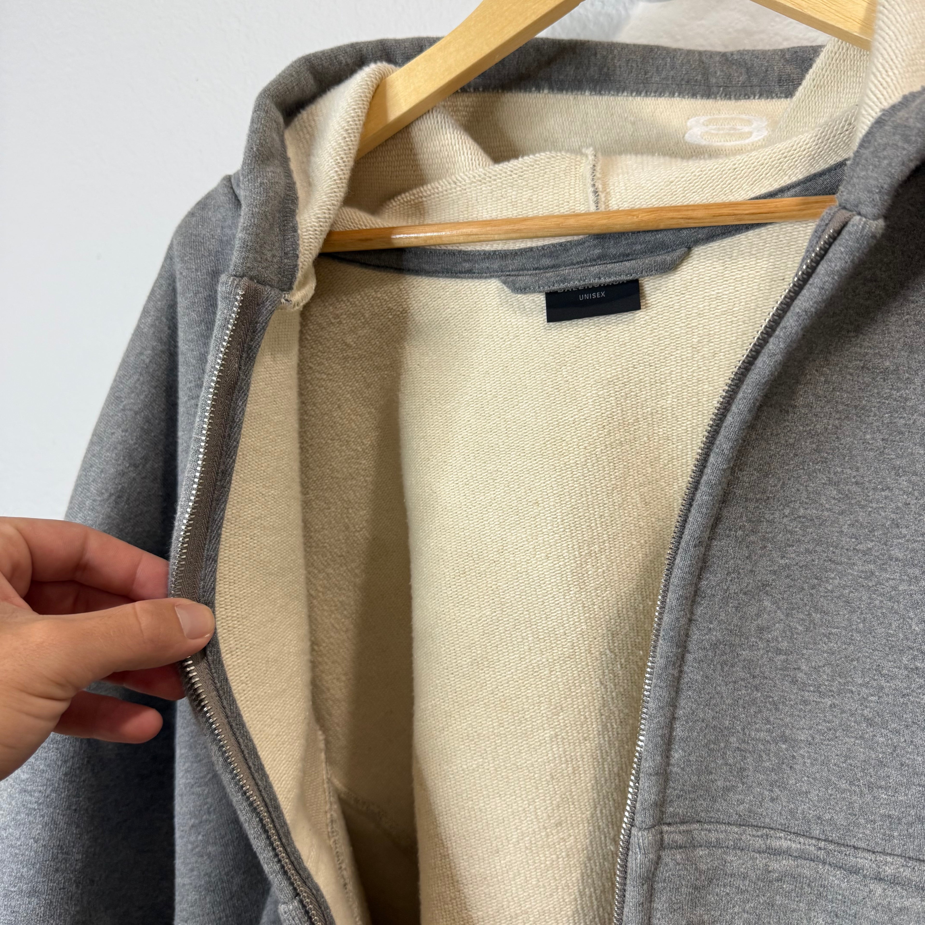 Balenciaga Thermal Lined BB Zip Up Hoodie - Size S