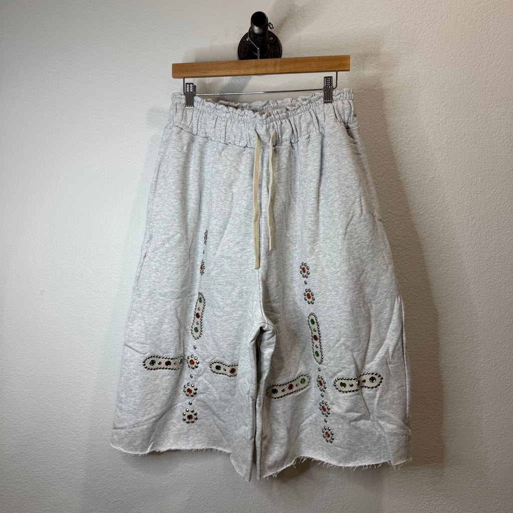 Bravest Studios Grey Sapphire Long Sweat Shorts - Size L / XL