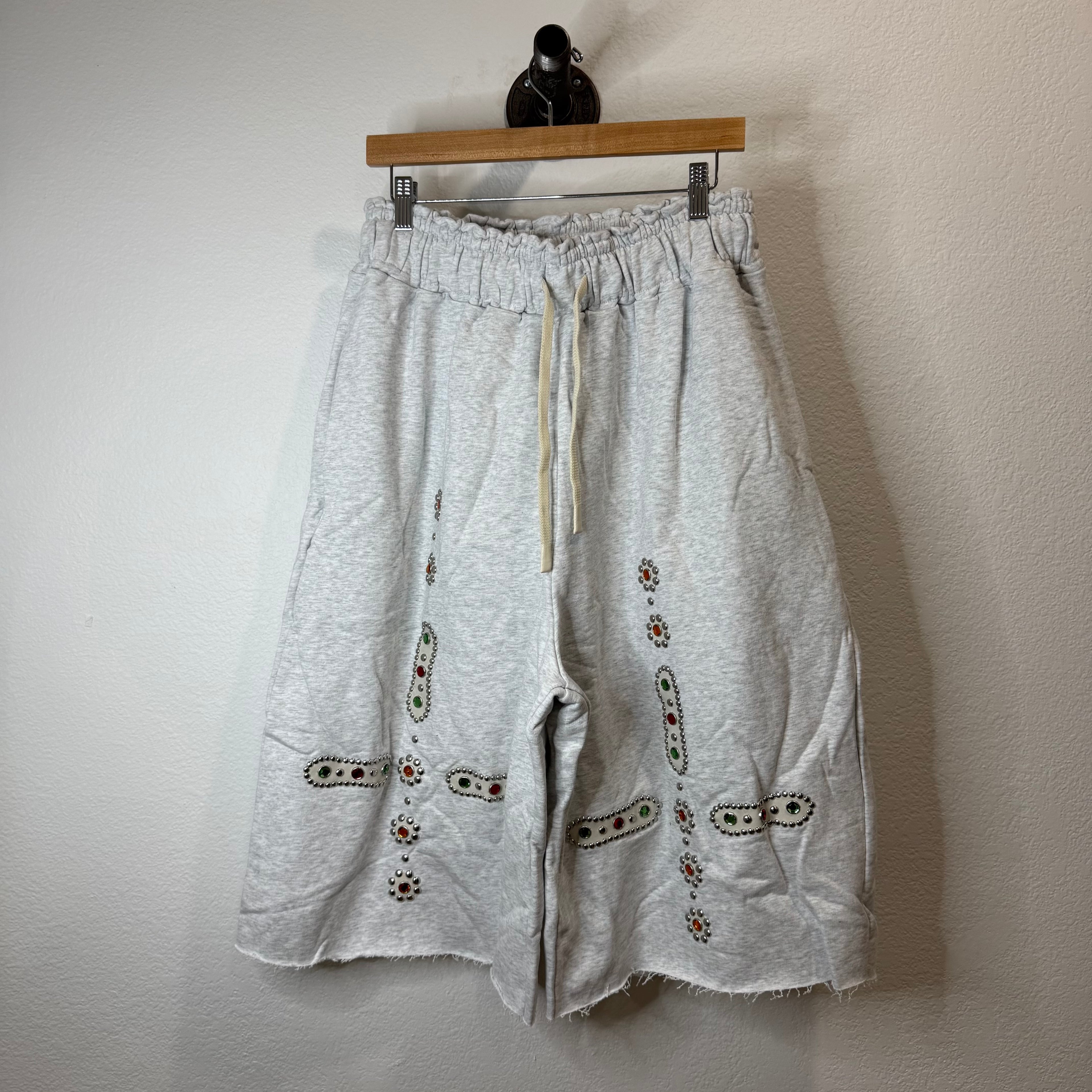 Bravest Studios Grey Sapphire Long Sweat Shorts - Size L / XL