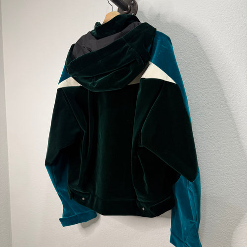 Louis Vuitton Virgil Abloh Green Velvet Windbreak Tech Jacket - Size 52 (XL)