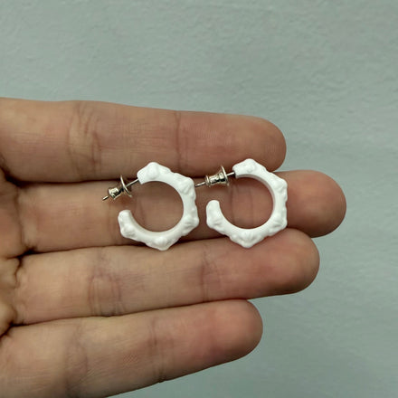 Chrome Hearts White Silicone Earring Set of 2