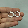 Chrome Hearts White Silicone Earring Set of 2