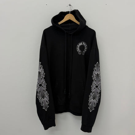 Chrome Hearts Horseshoe Floral Hoodie - Size XL