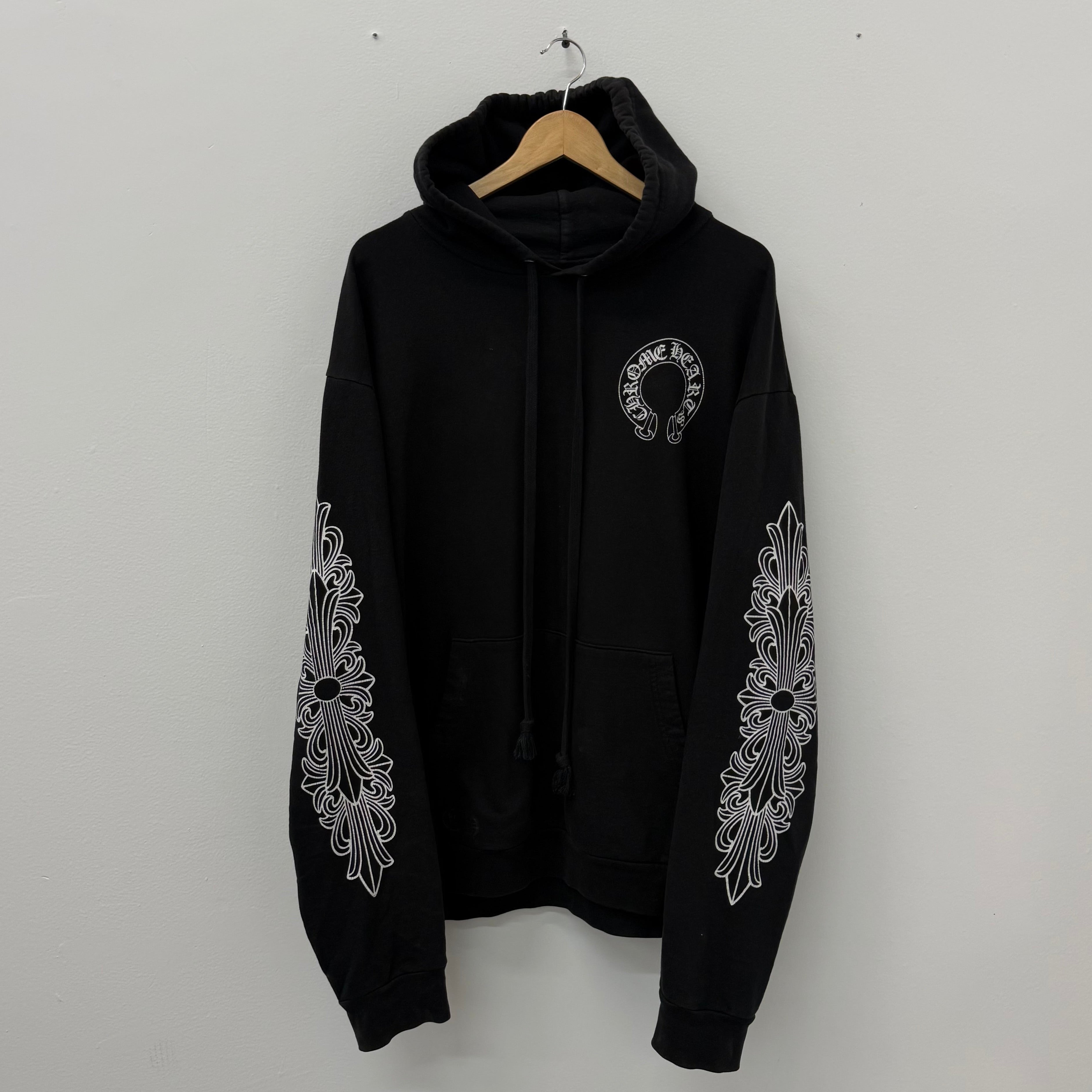 Chrome Hearts Horseshoe Floral Hoodie - Size XL