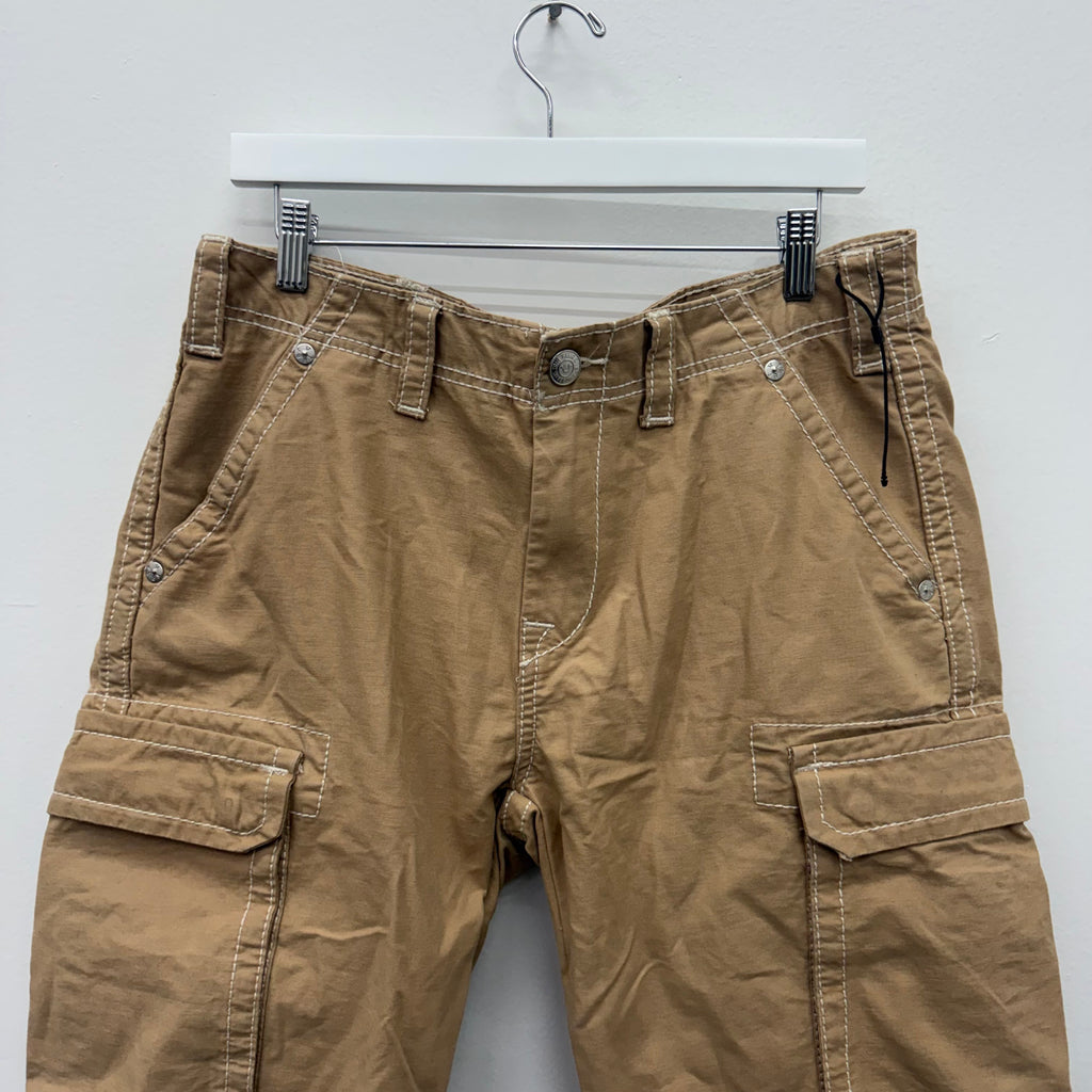True Religion Cargo Khaki Shorts - Size 30