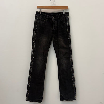 Ksubi Studded Black Denim Jeans - Size 29