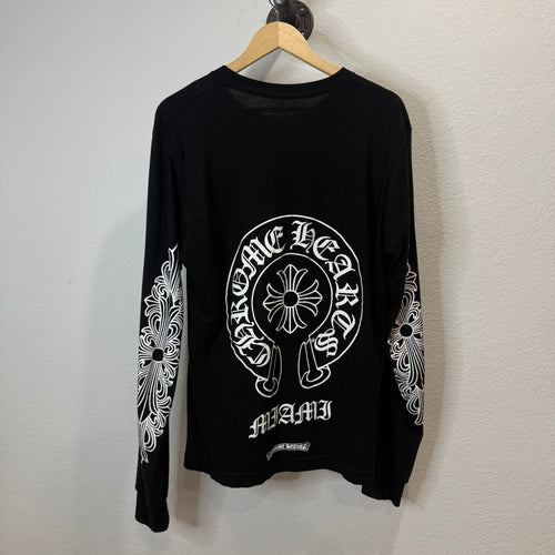 Chrome Hearts Floral Horseshoe Miami Longsleeve Shirt - Size M