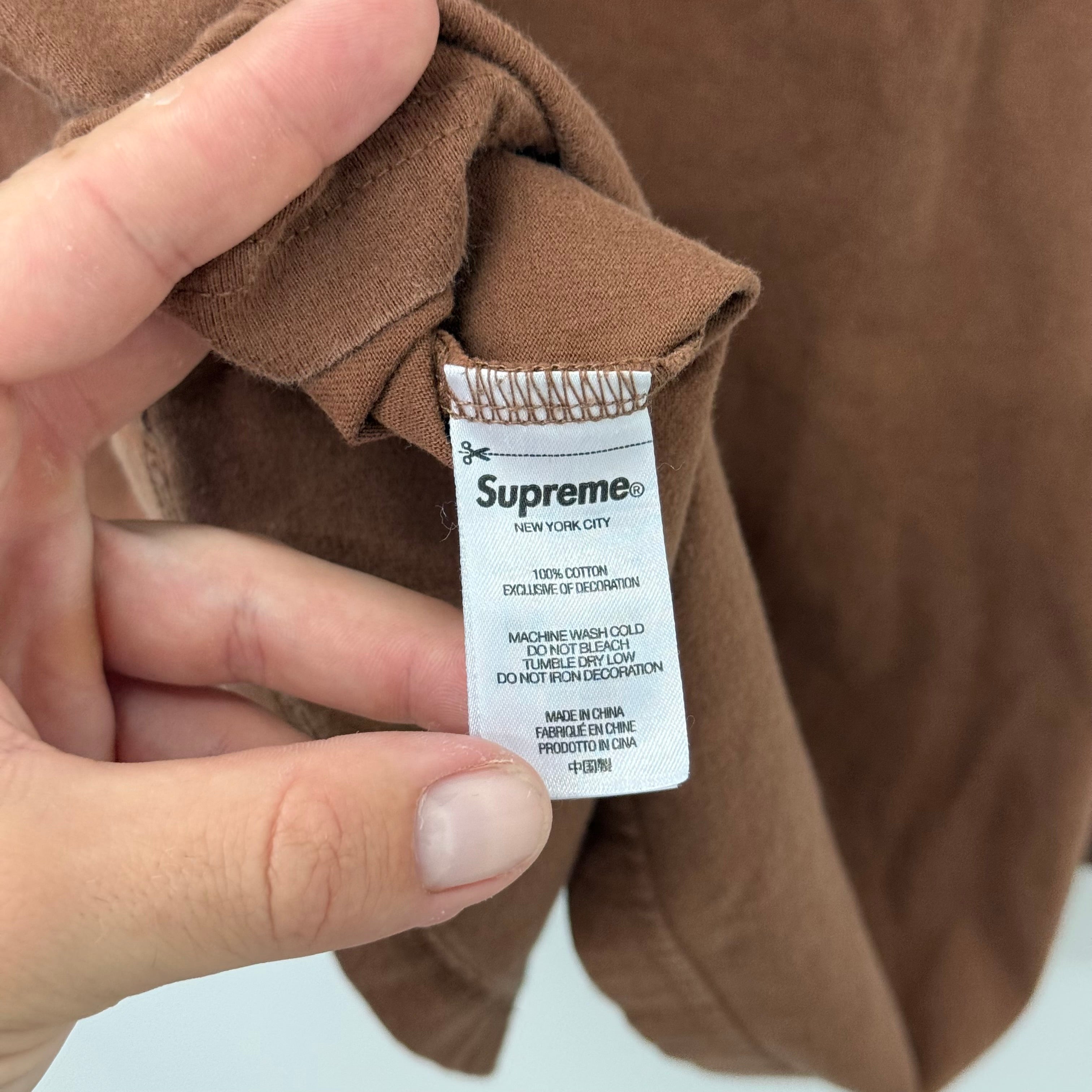 Supreme Brown Mini Box Logo Longsleeve Shirt - Size L