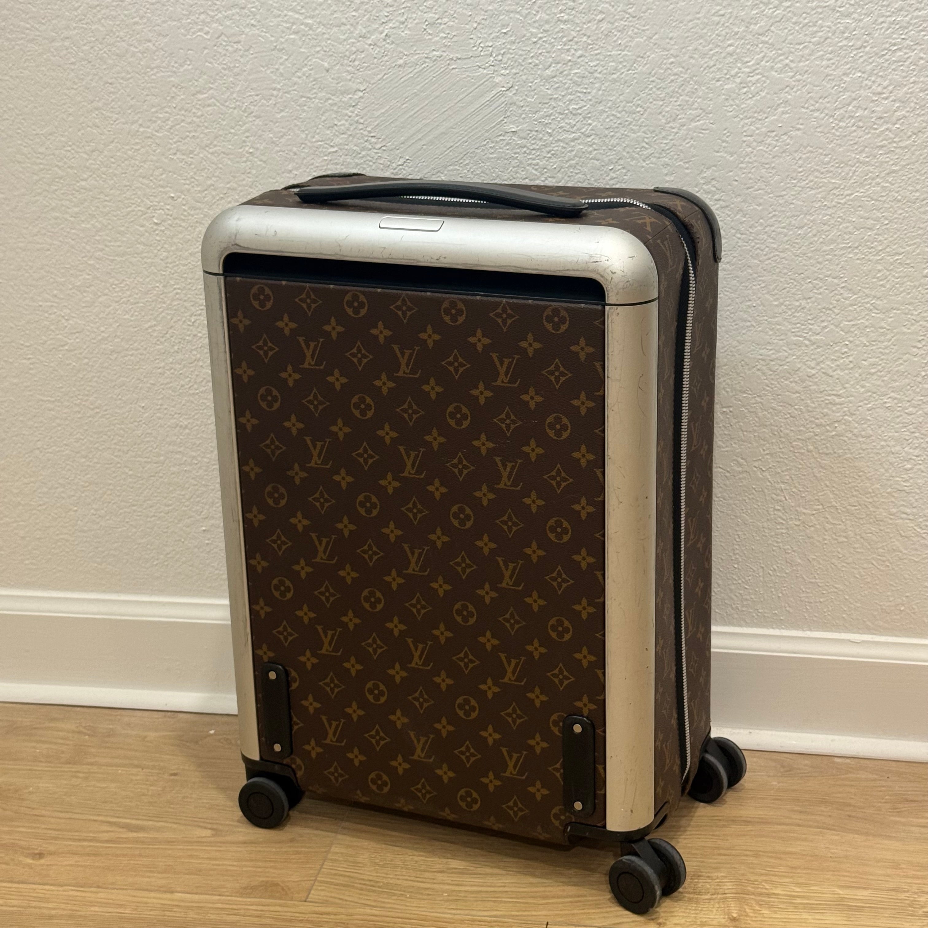 Louis Vuitton Carry On Monogram Roller Suitcase Brown