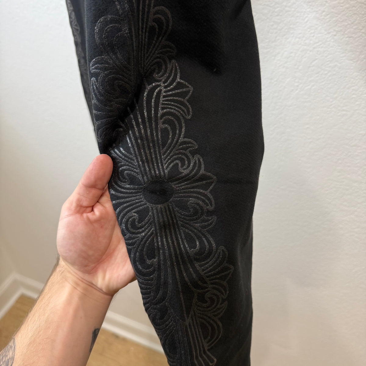 Chrome Hearts Black Floral Sweatpants - Size M