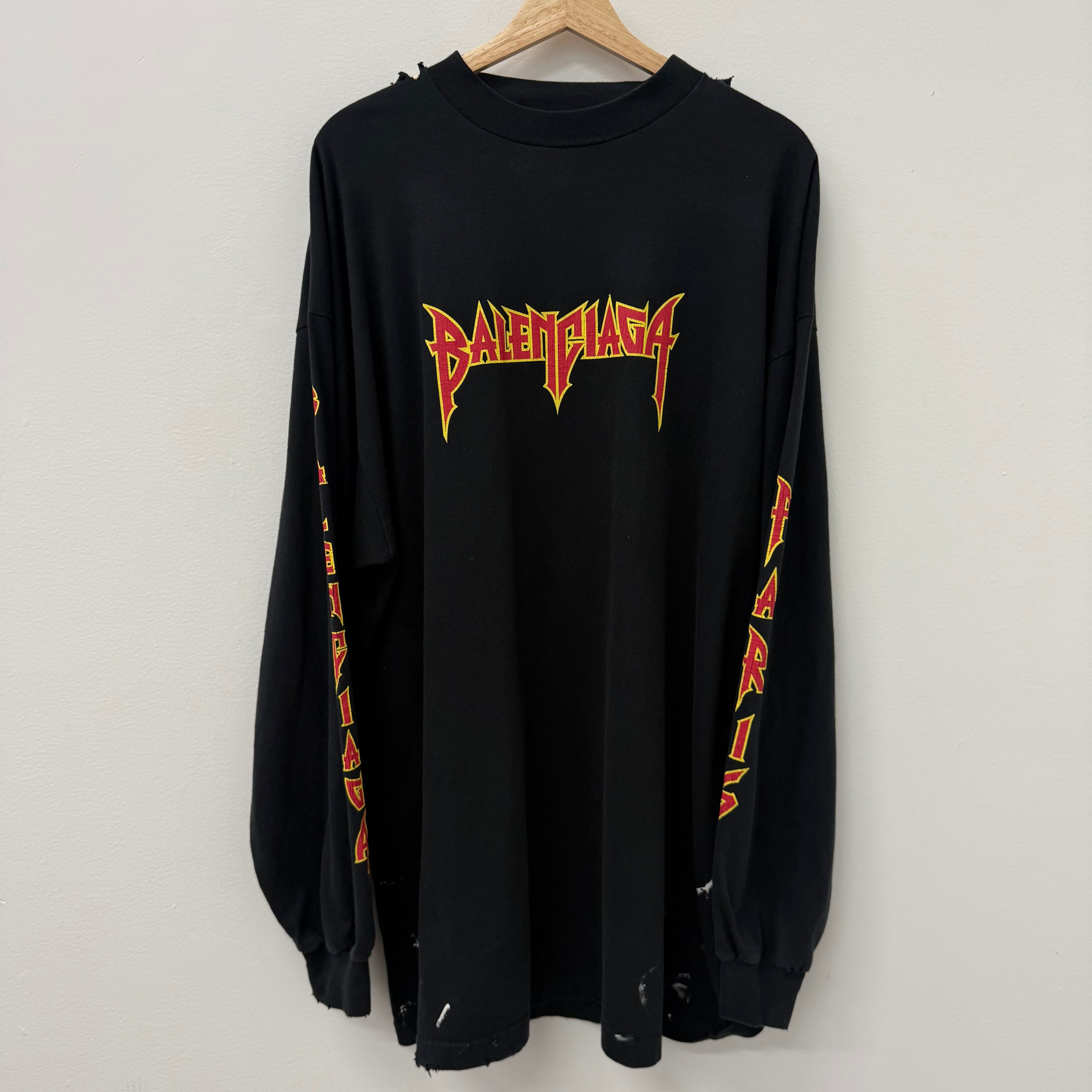 Balenciaga SS23 Metal Longsleeve T-Shirt - Size 2 (XL)