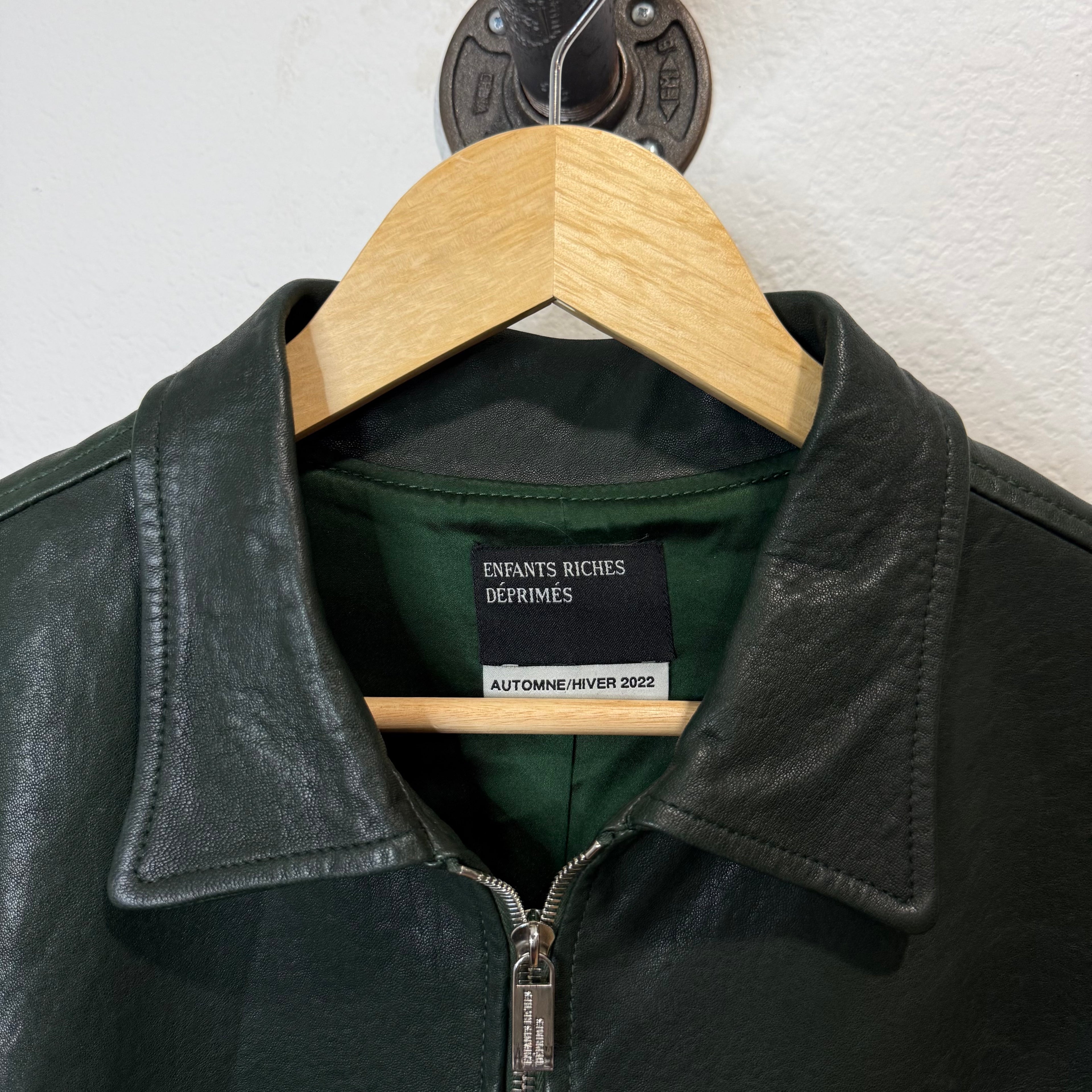 ERD Enfants Riches Deprimes Green Leather Western Jacket - Size M
