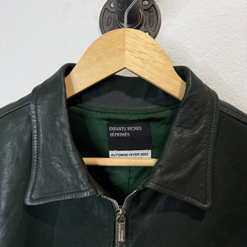ERD Enfants Riches Deprimes Green Leather Western Jacket - Size M