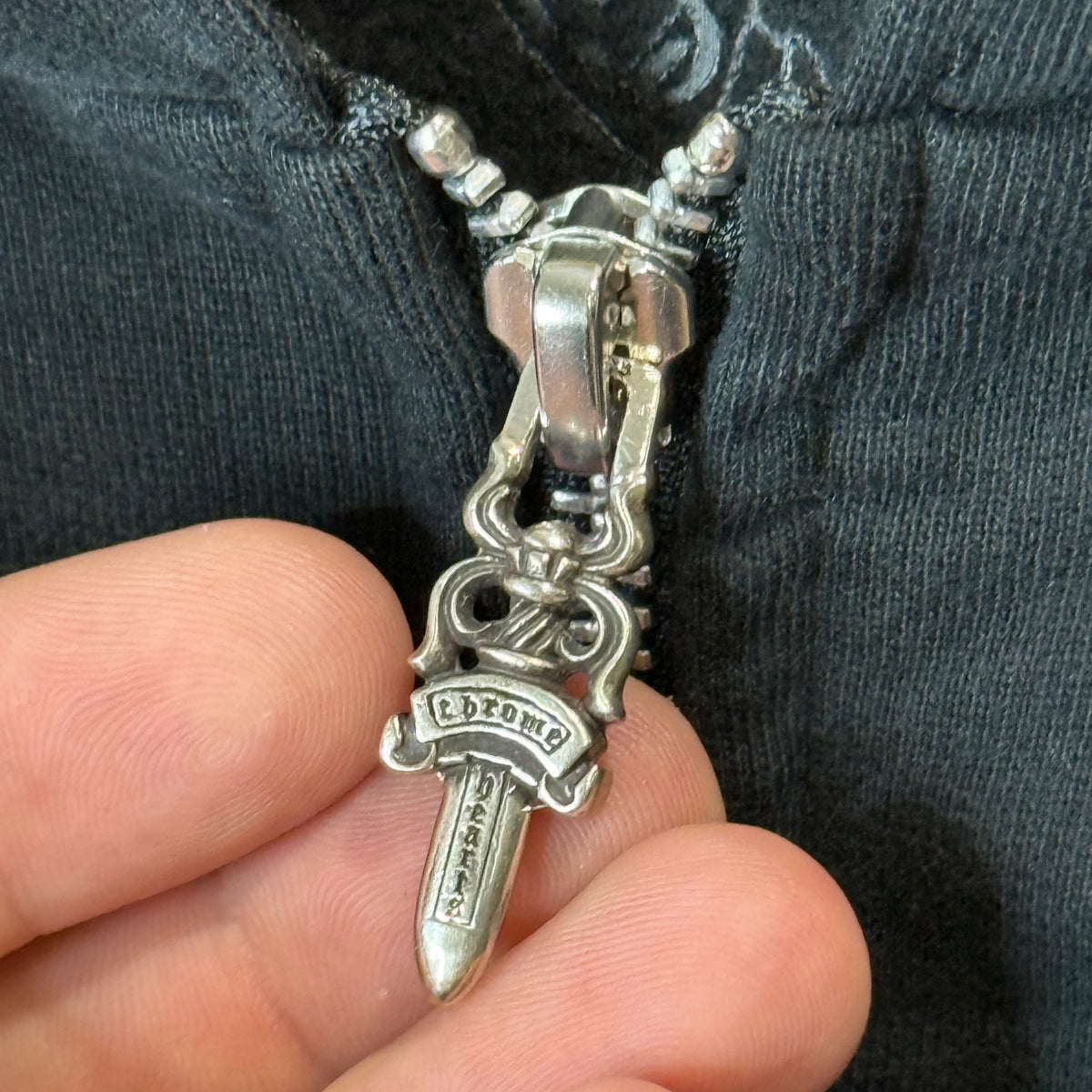 Chrome Hearts Seoul Horseshoe Zip Up Hoodie - Size M