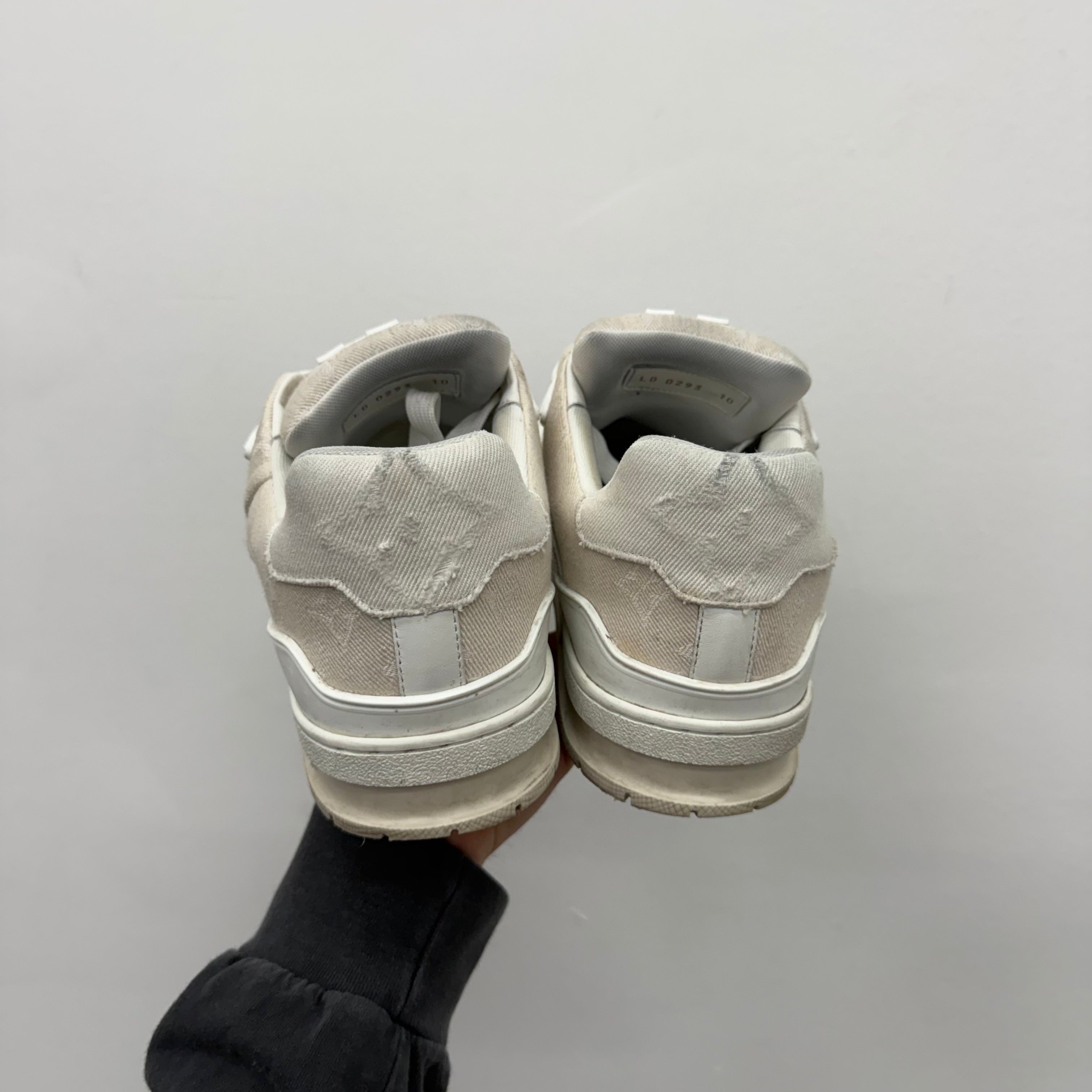 Louis Vuitton Canvas Monogram Trainer Sneakers White - LV 10 (Fits US 11.5)