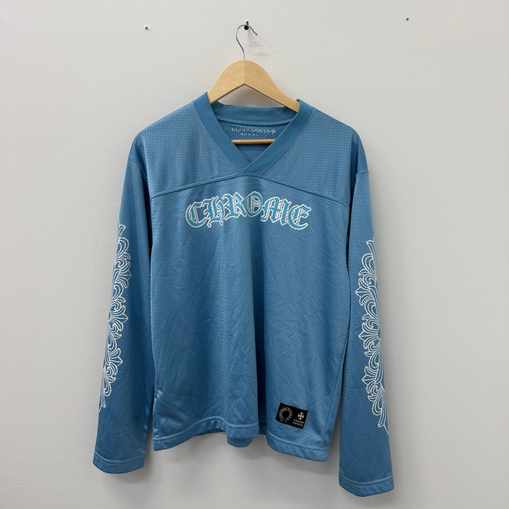 Chrome Hearts Blue Mesh Hockey Jersey - Size M