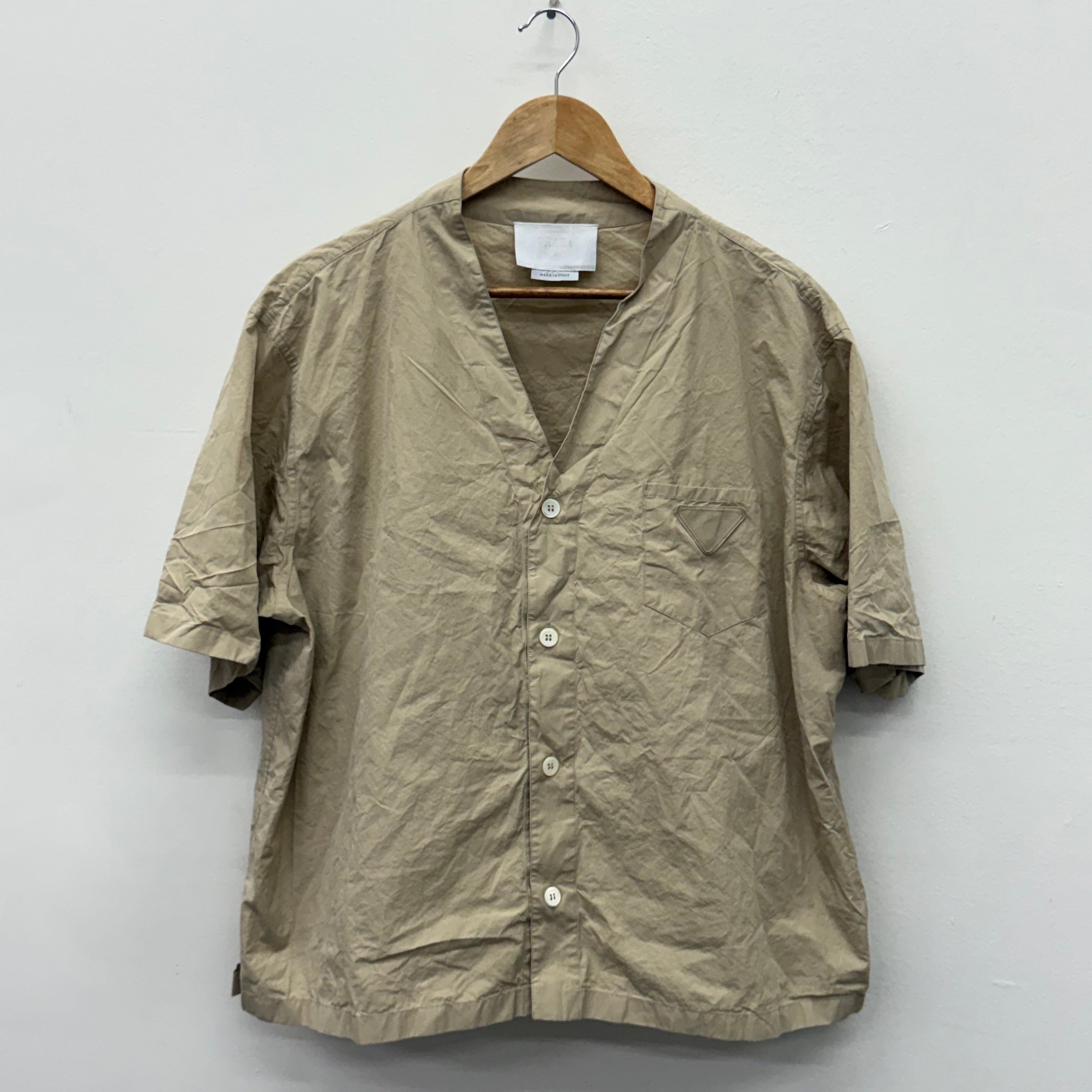 Prada Nylon Pocket Button Shirt - Size XL