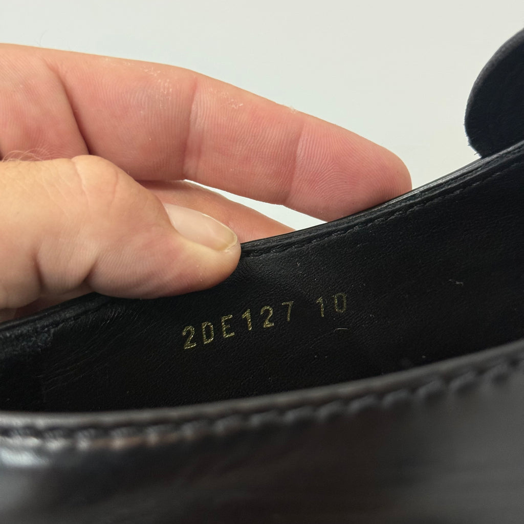 Prada Chocolate Brushed Leather Loafers - Size 10