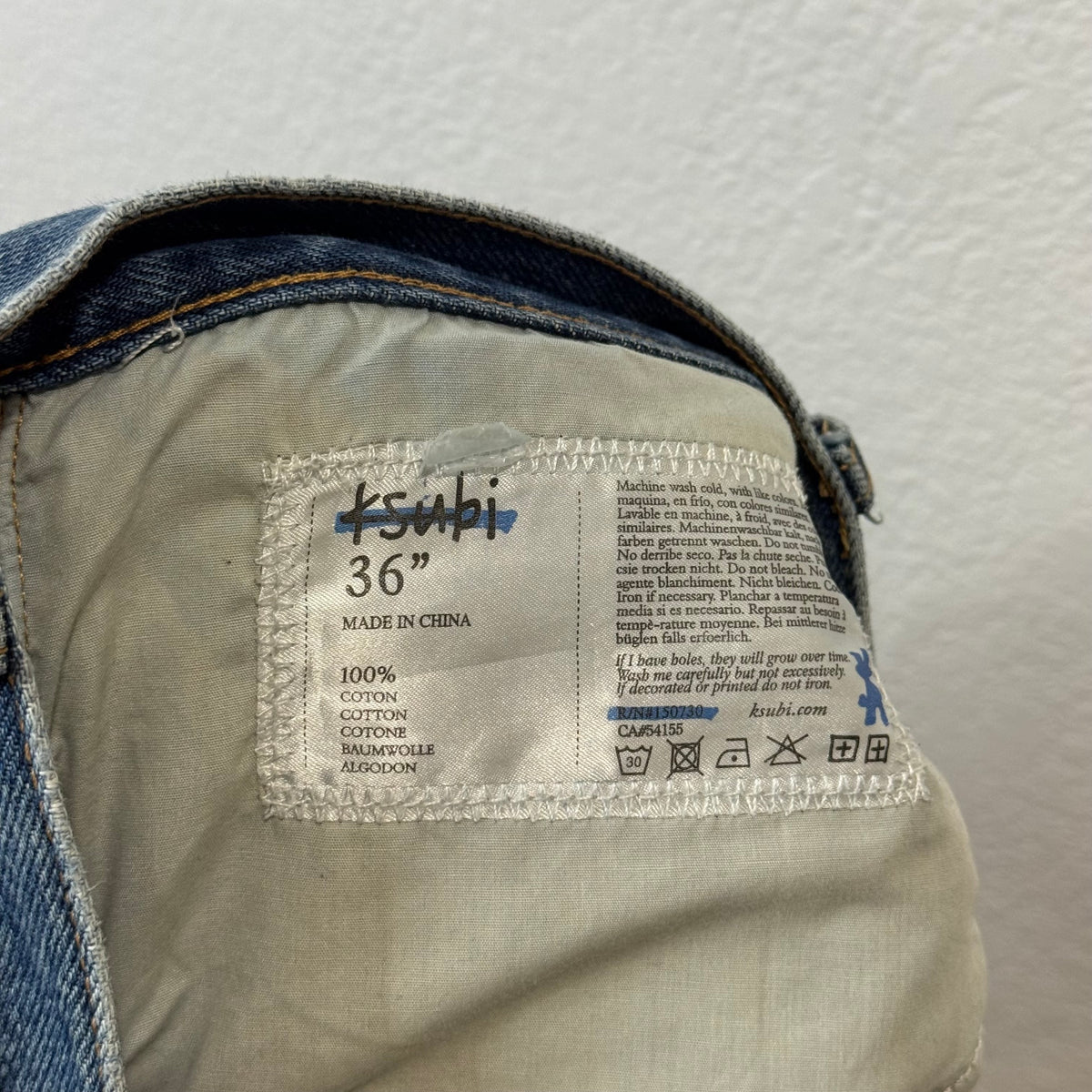 Ksubi Denim Stitch Jeans - Size 36