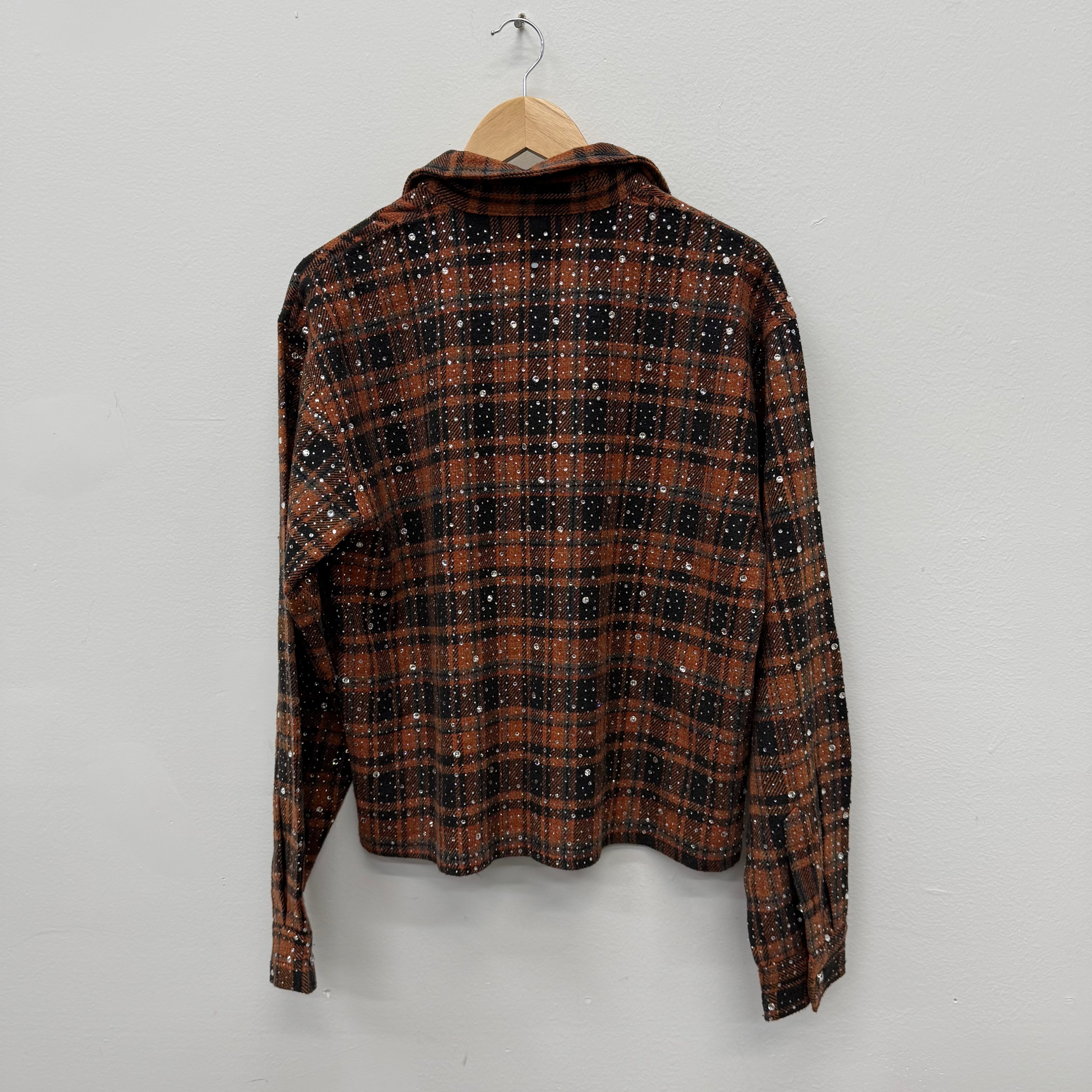 Vale Spider Web Crystal Flannel Brown