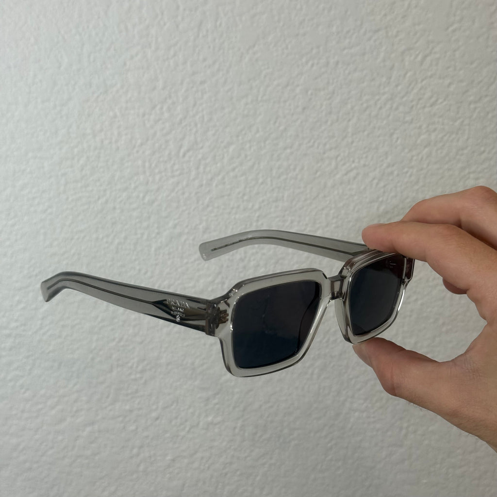 Prada Eyewear Rectangular Sunglasses Clear