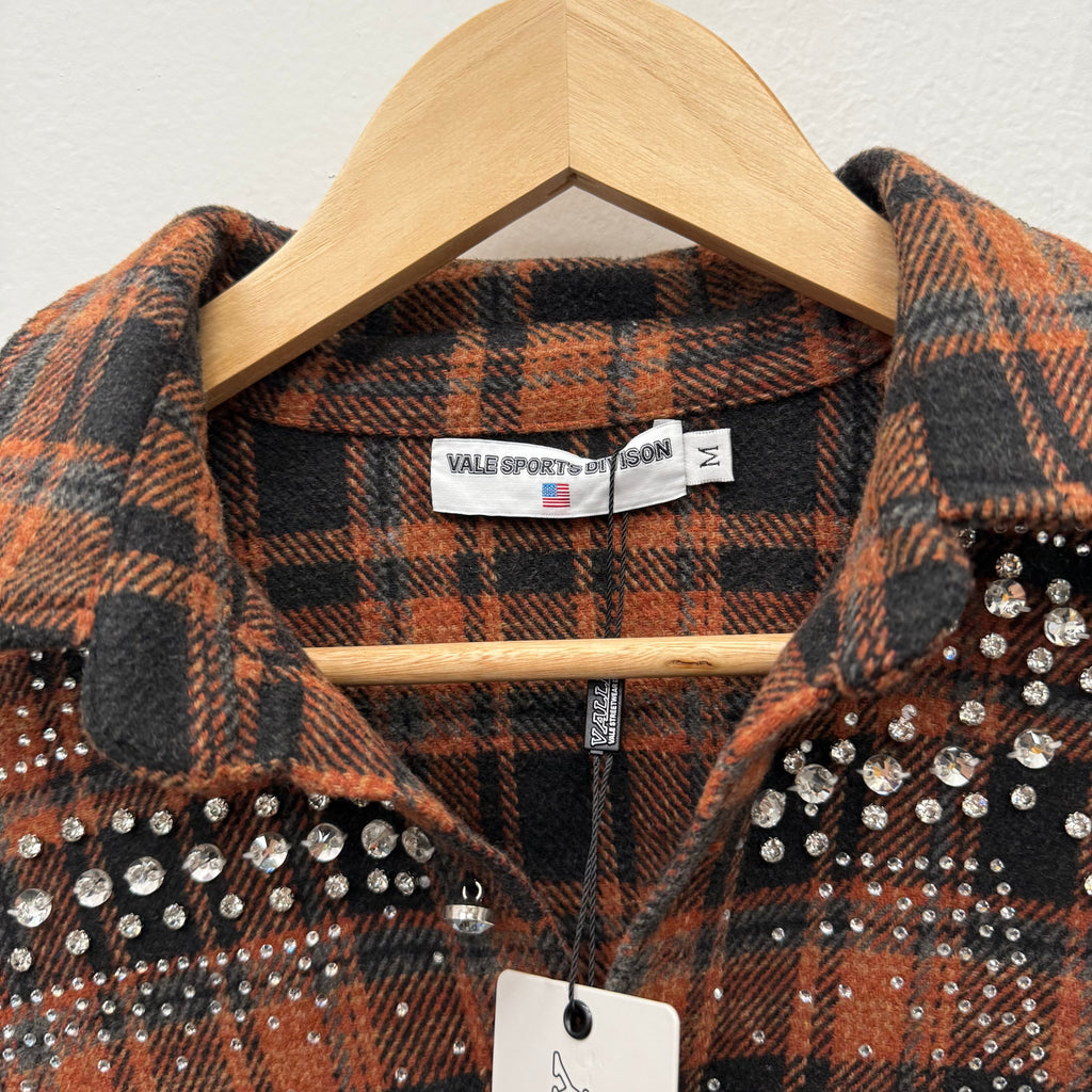 Vale Spider Web Crystal Flannel Brown