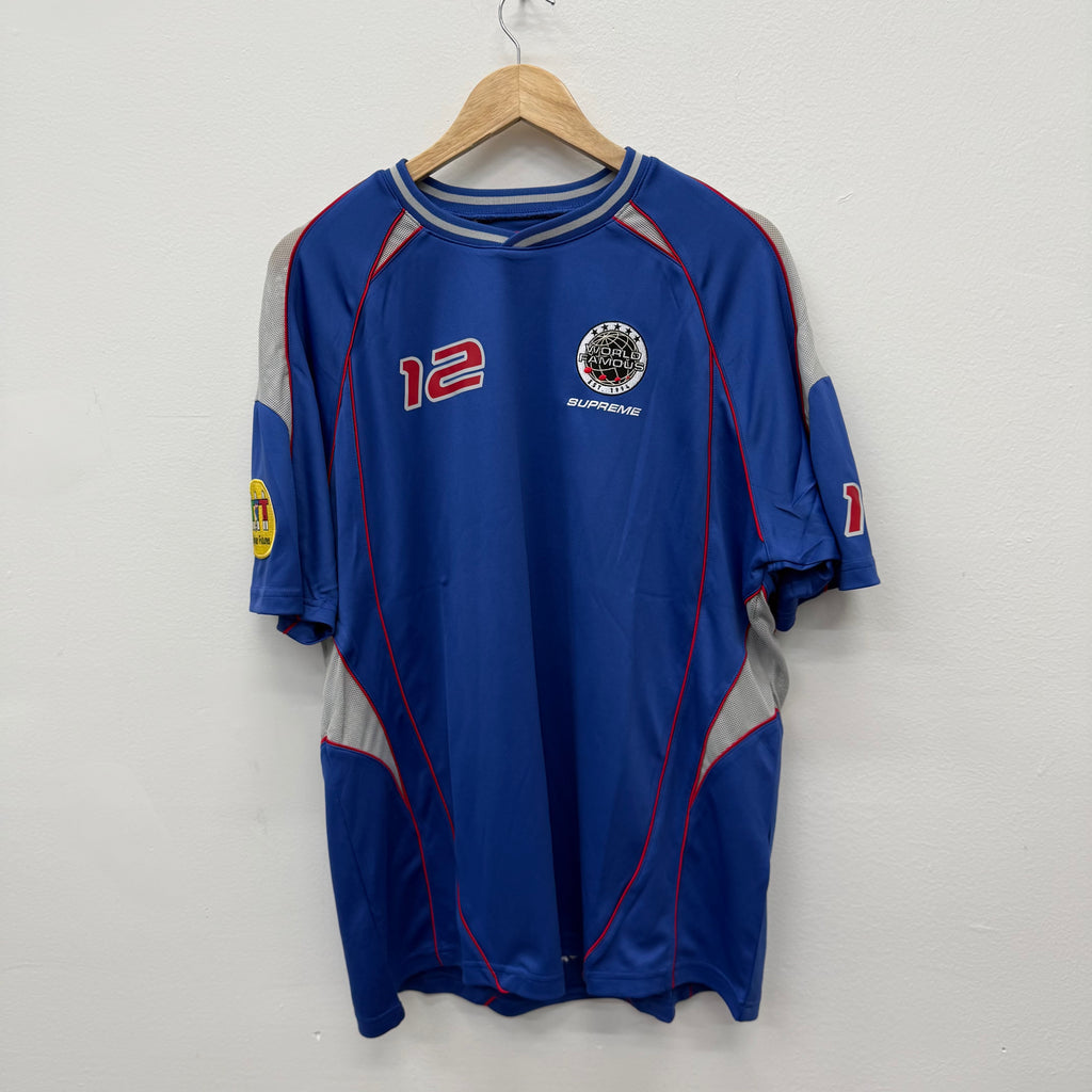 Supreme Piping Soccer Jersey Blue - Size L
