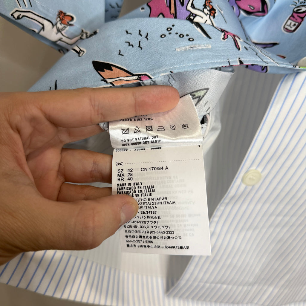 Prada Split Button Up Shirt - Size 42 (L)