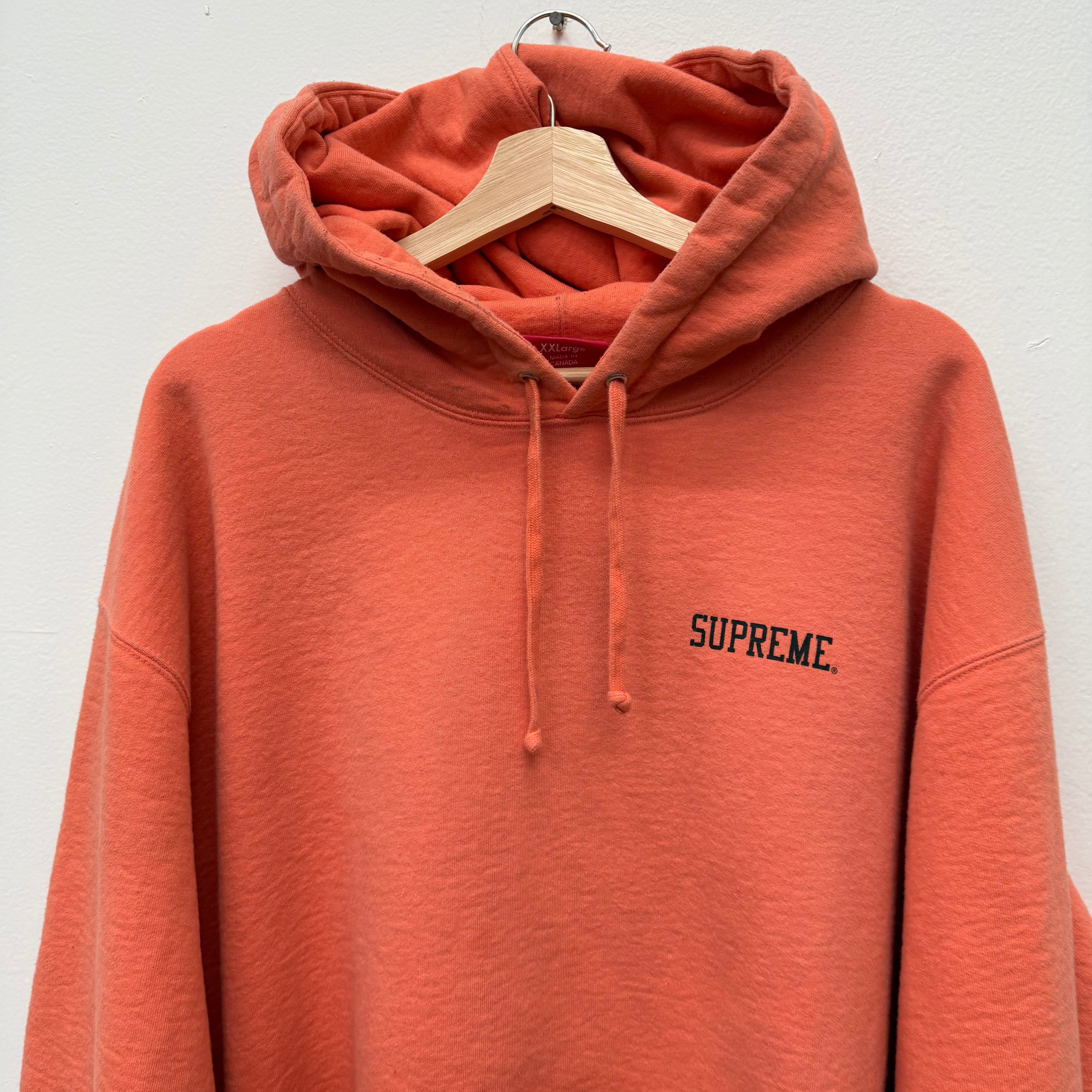 Supreme Orange Skull Embroidered Hoodie - Size XXL