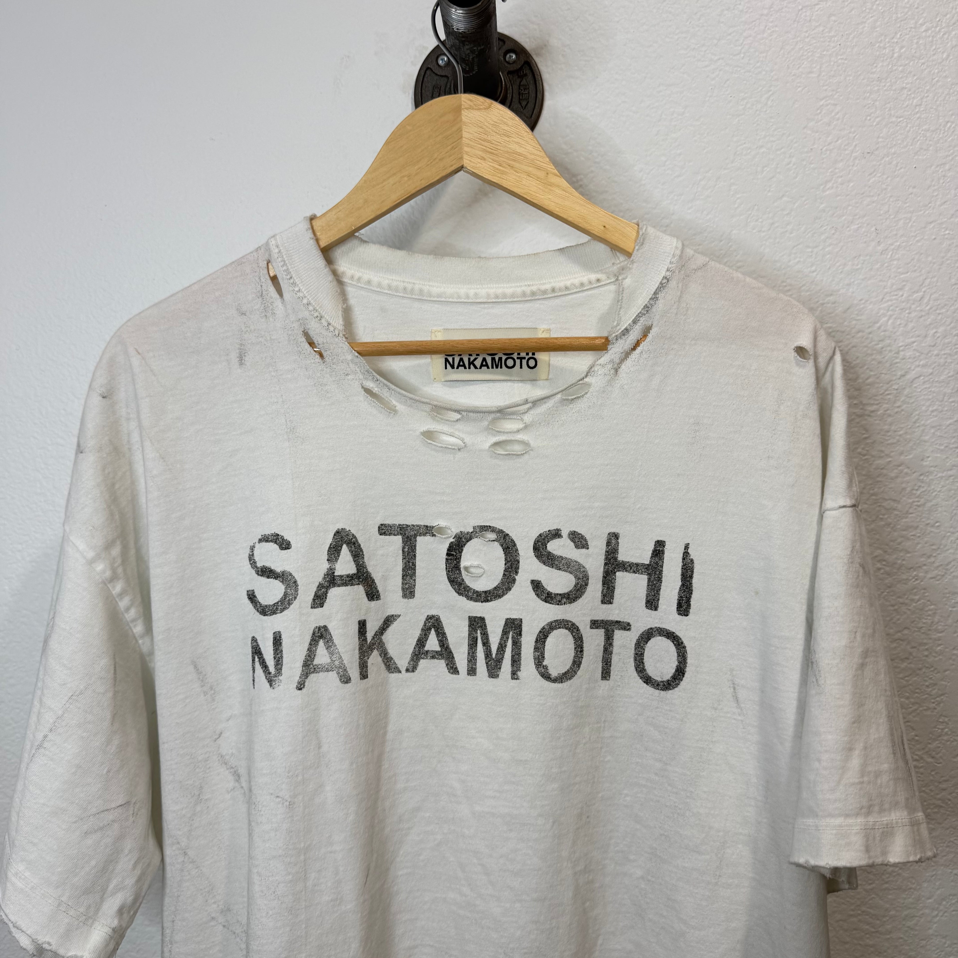 Satoshi Nakamoto Distressed Luke T-Shirt - Size L