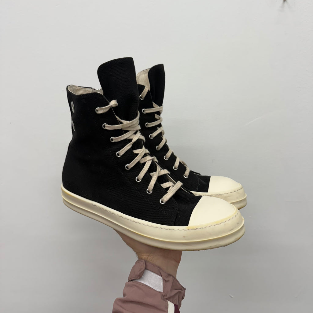 Rick Owens Ramone High Black Sneakers - Size 45 (US 12)