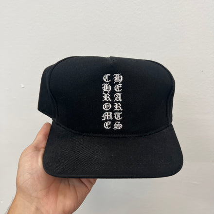 Chrome Hearts Vertical Script Logo Trucker Hat