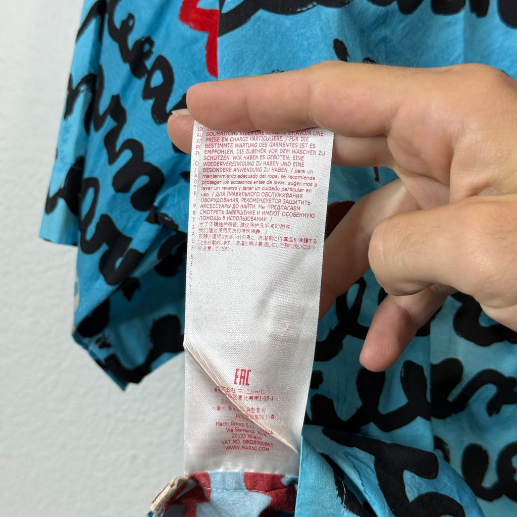 Marni Script Logo Button Up Shirt - Size 50 (L)