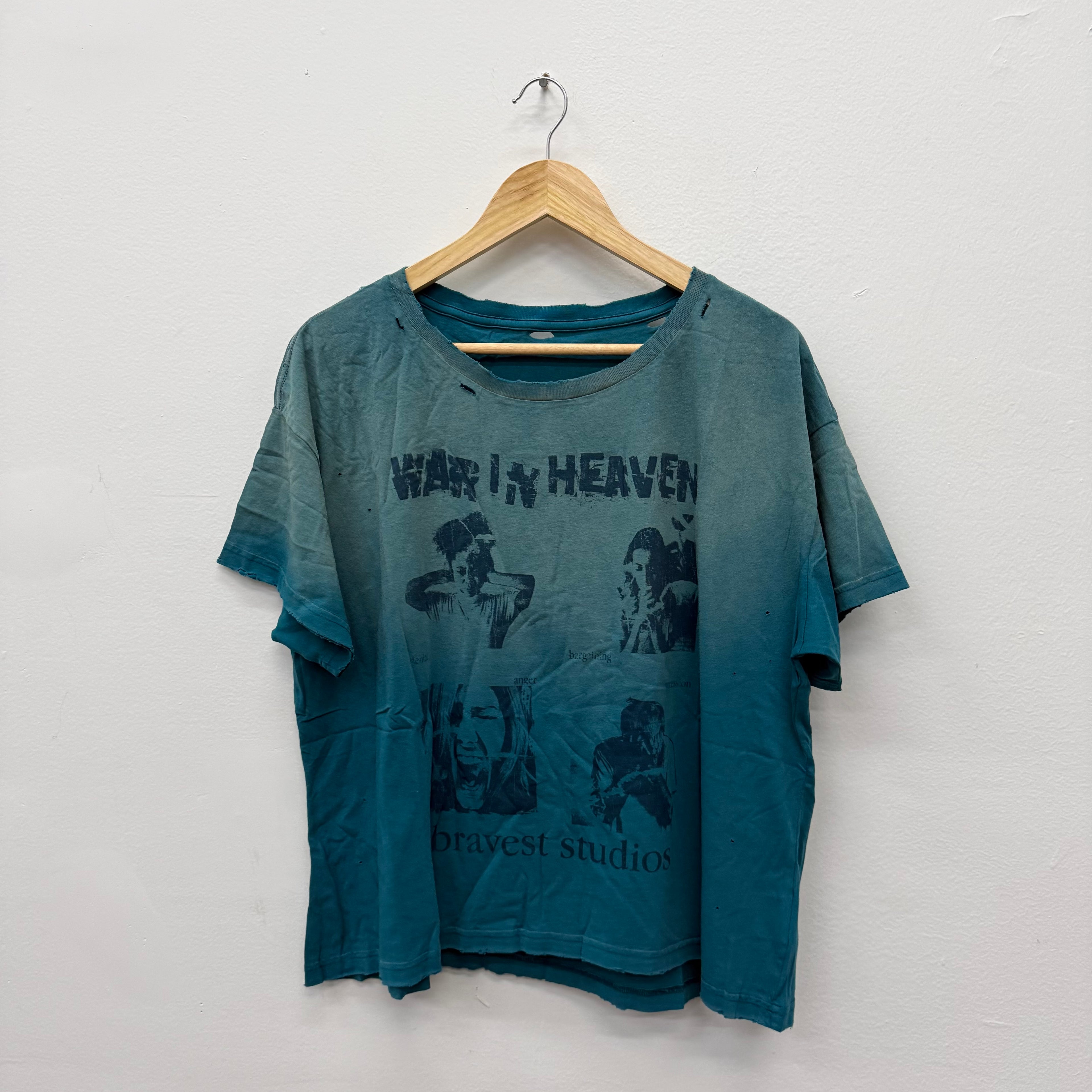 Bravest Studios War In Heaven Blue Distressed Shirt