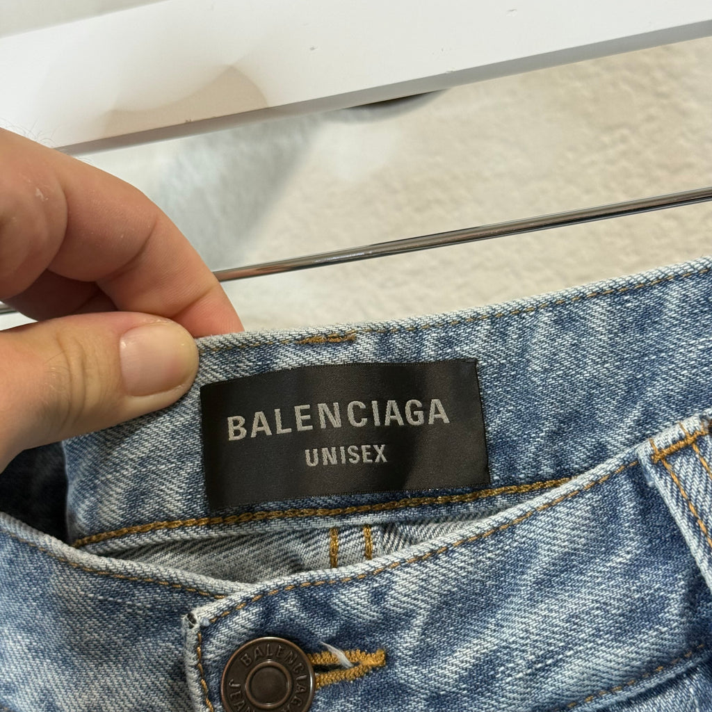 Balenciaga Baggy Light Wash Denim Jeans - Size L (34)