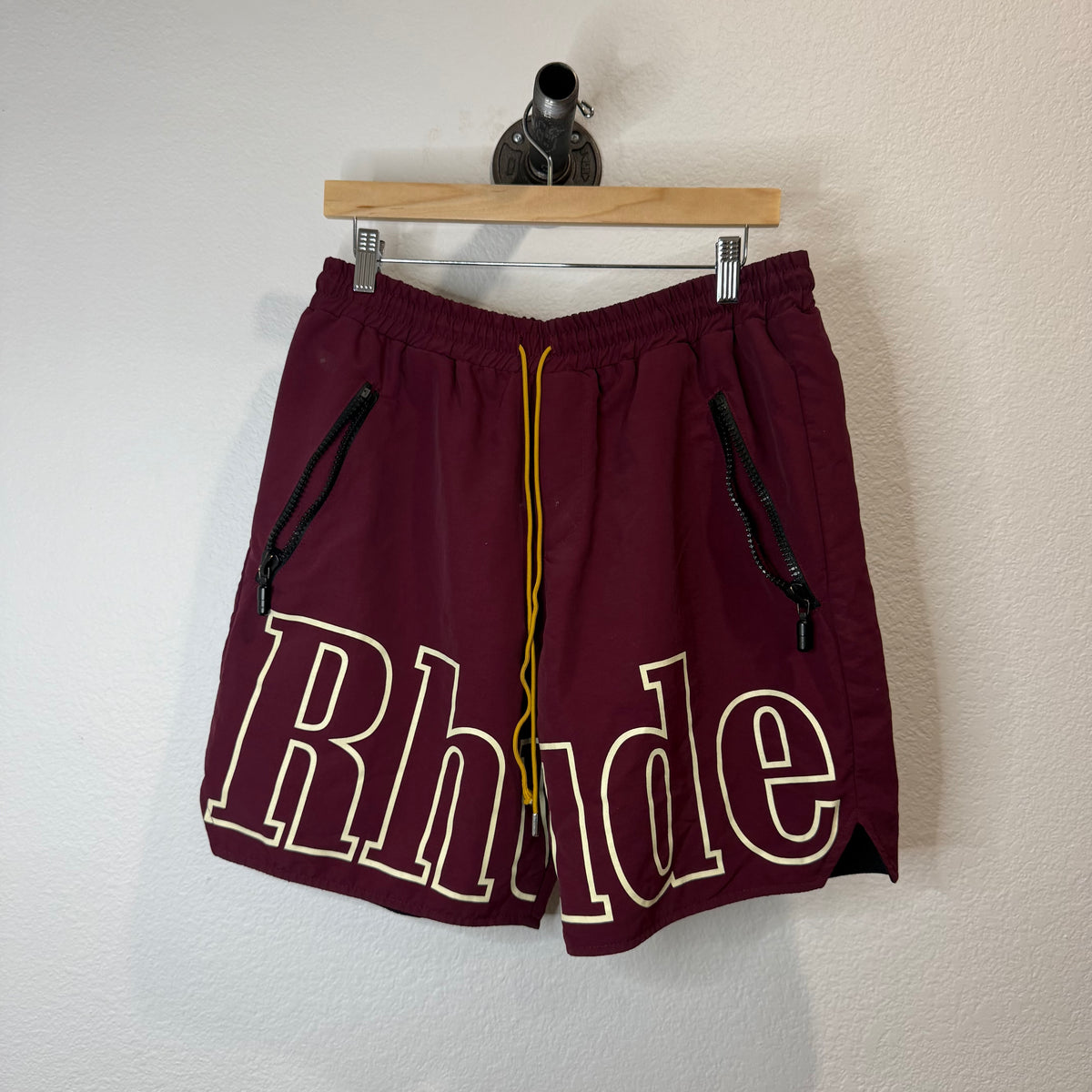 Rhude Maroon Shorts - Size XL