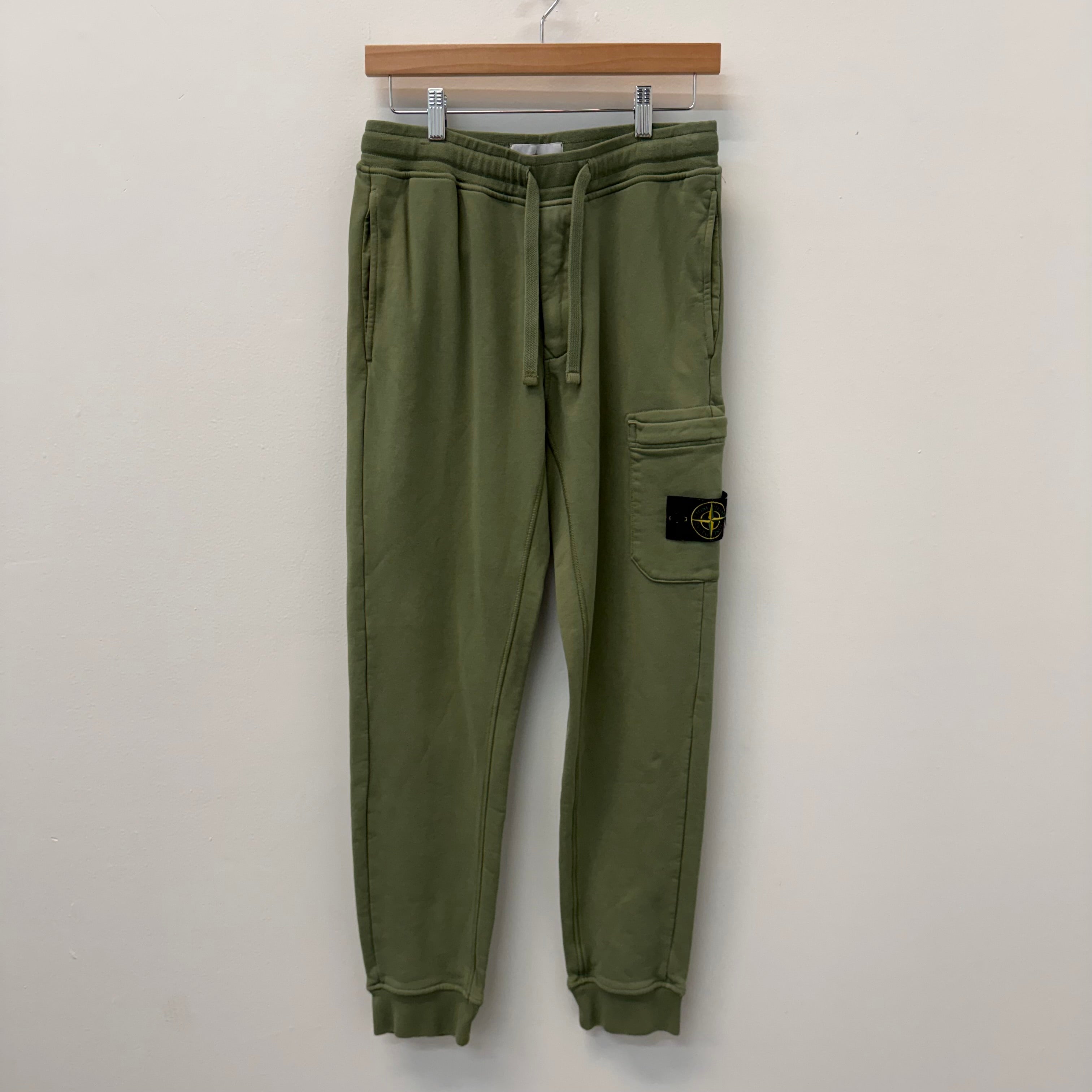 Stone Island Green Compass Sweatpants - Size S