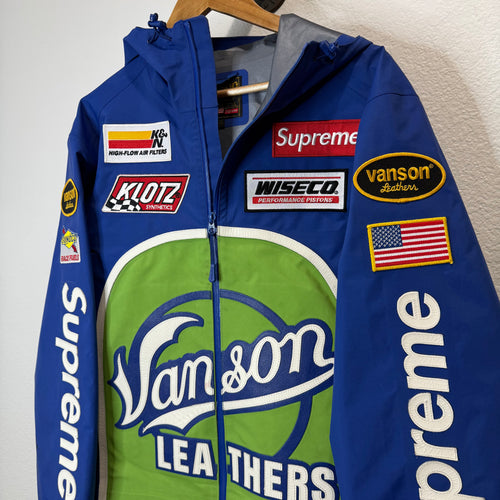 Supreme Vanson Leathers Gore-Tex Shell Jacket Green Blue - Size S