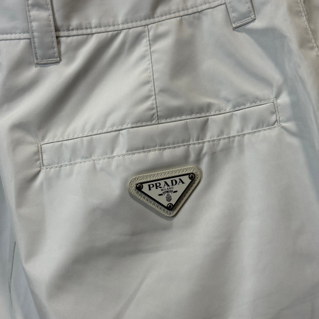 Prada White Re-Nylon Shorts - Size 50 (US 34)