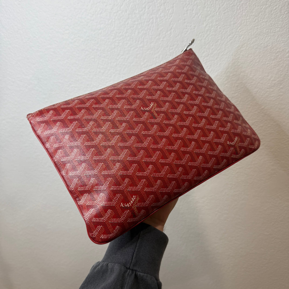 Goyard Senat Side Bag Pouch Red